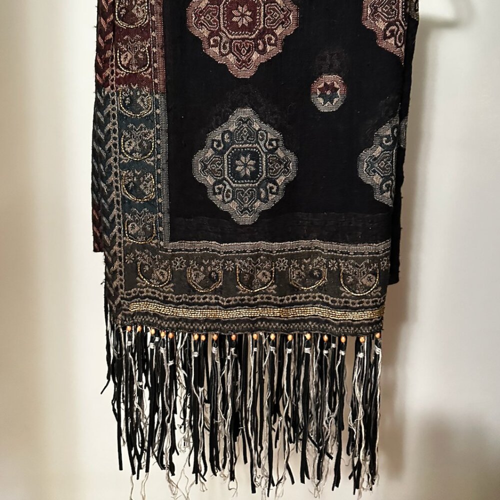 Freepeople beaded fringe scarf